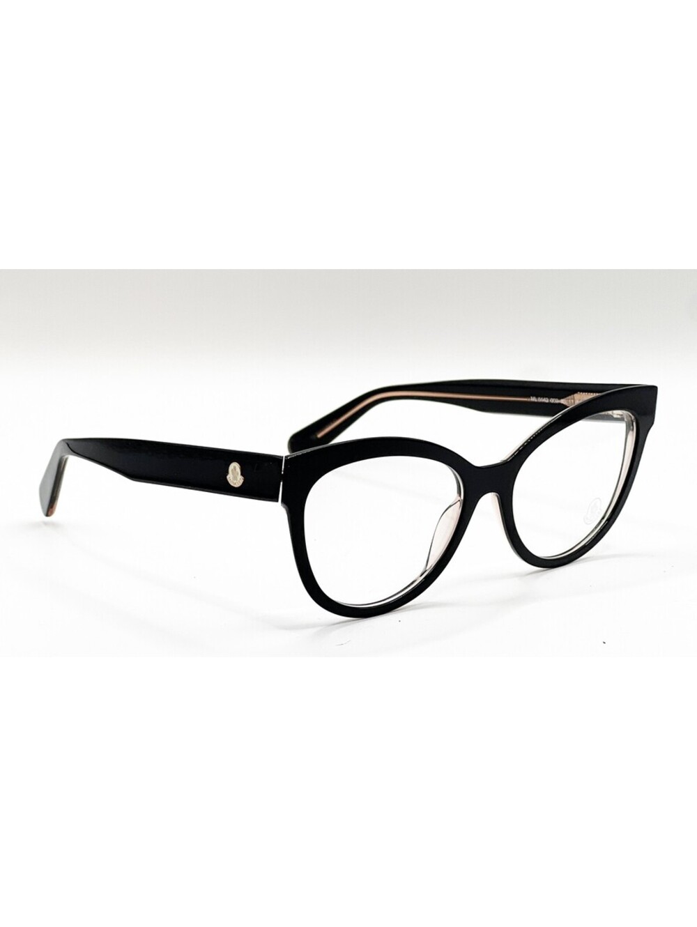 Moncler ML 5142 003 Black Cat Eye Authentic Eyeglass Frames 53-17-140 - Picture 4 of 5
